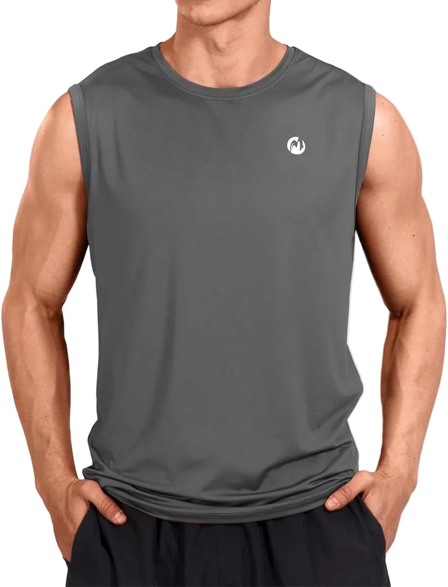 Mens Sleeveless Muscle Shirts Workout Athletic Gym Tank Tops Quick Dry