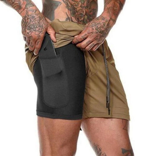 Men’s Elastic Waist Gym & Running Shorts